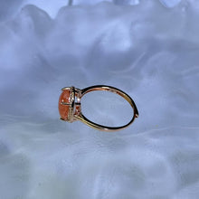 Load image into Gallery viewer, Rhodochrosite Adjustable Ring 红纹石镶嵌活口戒指