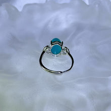 Load image into Gallery viewer, Amazonite Adjustable Ring 天河石镶嵌活口戒指