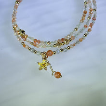 Load image into Gallery viewer, Golden Strawberry Quartz Green Beryl Beads Bracelet 金色草莓晶绿柱石珠链手链