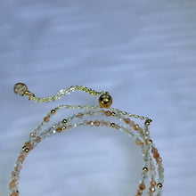 Load image into Gallery viewer, Golden Strawberry Quartz Green Beryl Beads Bracelet 金色草莓晶绿柱石珠链手链