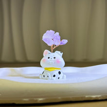Load image into Gallery viewer, Amethyst Tree Dog 紫水晶发财树招财树小狗
