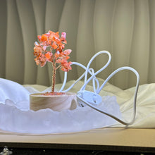 Load image into Gallery viewer, Carnelian Tree of Life USB Cable LED Light 红玛瑙生命之树USB接口LED灯