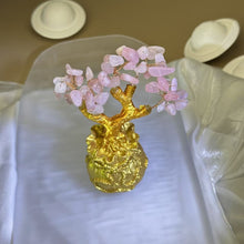 Load image into Gallery viewer, Rose Quartz Fortune Money Tree 粉水晶发财树招财树