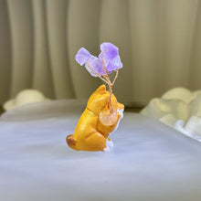 Load image into Gallery viewer, Amethyst Tree Dog 紫水晶发财树招财树小狗