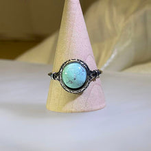 Load image into Gallery viewer, Blue Turquoise Adjustable Ring 蓝色绿松石活口戒指
