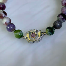 Load image into Gallery viewer, Tourmaline Lotus Amulet Bracelet 碧玺莲花如意守护手串