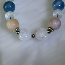 Load image into Gallery viewer, Multi-Color Beryl Clear Quartz Heart Bracelet 多宝绿柱石白水晶爱心手串