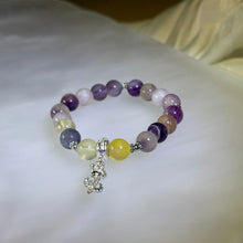 Load image into Gallery viewer, Rainbow Fluorite Vajra Pestle Bracelet 彩虹萤石降魔杵手串