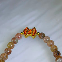 Load image into Gallery viewer, Golden Strawberry Quartz Butterfly Bracelet 金色草莓晶蝴蝶手串