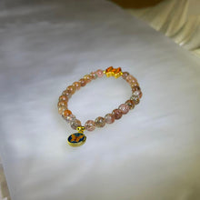 Load image into Gallery viewer, Golden Strawberry Quartz Butterfly Bracelet 金色草莓晶蝴蝶手串