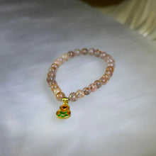 Load image into Gallery viewer, Golden Strawberry Quartz Gourd Bracelet 金色草莓晶葫芦手串