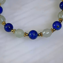 Load image into Gallery viewer, Lapis Lazuli Green Aventurine Bracelet 青金石绿东陵玉手链