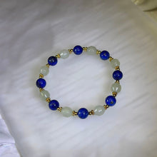 Load image into Gallery viewer, Lapis Lazuli Green Aventurine Bracelet 青金石绿东陵玉手链