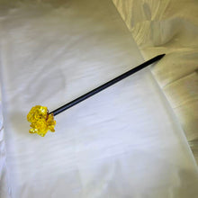 Load image into Gallery viewer, Citrine Ebony Hairpin 黄水晶黑檀木发簪
