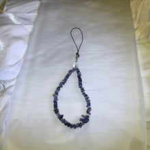 Load image into Gallery viewer, Iolite Clear Quartz Freeform Charm 堇青石白水晶随型挂件