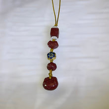 Load image into Gallery viewer, Purple Cinnabar Auspicious Symbols Charm 紫金砂朱砂吉祥四宝挂件