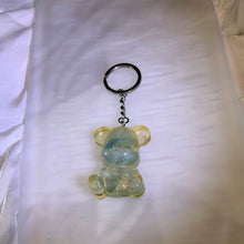 Load image into Gallery viewer, Aquamarine Resin Bear Charm 海蓝宝滴胶小熊挂件