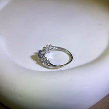 Load image into Gallery viewer, Tanzanite Adjustable Ring 坦桑石镶嵌活口戒指