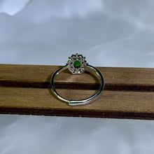 Load image into Gallery viewer, Chrome Diopside Adjustable Ring 透辉石镶嵌活口戒指