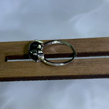 Load image into Gallery viewer, Rainbow Sheen Obsidian Love Heart Adjustable Ring 彩眼黑曜石爱心镶嵌活口戒指