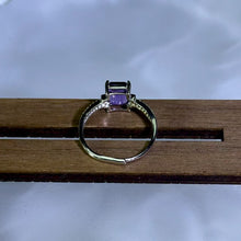 Load image into Gallery viewer, 925 Silver Amethyst Adjustable Ring 紫水晶银镶嵌活口戒指925 Silver Amethyst Adjustable Ring 紫水晶银镶嵌活口戒指