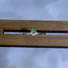 Load image into Gallery viewer, 925 Silver Green Jade Adjustable Ring 苹果绿翡翠银镶嵌活口戒指