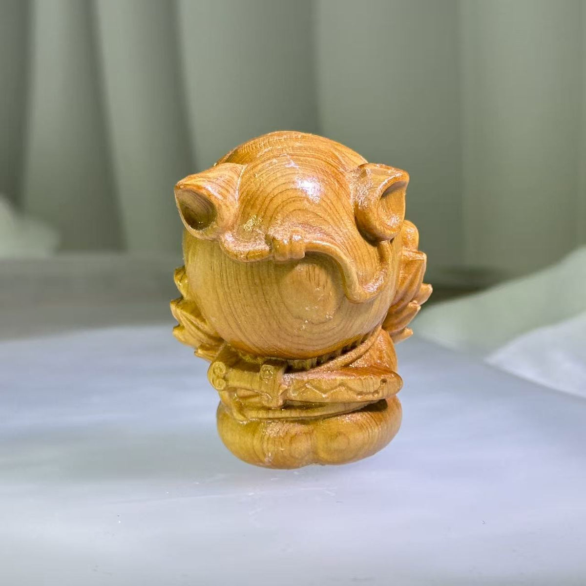 崖柏木の手彫りペンダント Cliff Cypress Wood Daruma Carving Ornament 崖柏木达摩雕刻