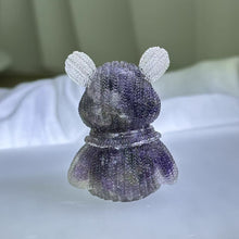 Load image into Gallery viewer, Amethyst Resin Bear Ornament 紫水晶滴胶小熊摆件