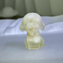Load image into Gallery viewer, Tridacna Shell Resin Poodle Figurine 砗磲滴胶泰迪犬摆件