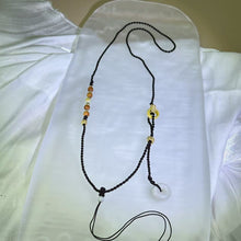 Load image into Gallery viewer, Handmade Chocolate Brown Necklace Cord with White Jadeite Lucky Donut 白色翡翠平安扣深褐色手编项链绳