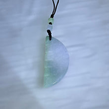 Load image into Gallery viewer, White Jadeite with Green Striations Comb Charm Keychain / Bag Charm / Mobile Charm 糯种白底青翡翠梳子挂饰手机链钥匙链包挂