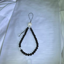 Load image into Gallery viewer, Silver Sheen Obsidian Bead Charm / Bag Charm / Mobile Charm 银眼黑曜石珠链挂饰手机链包挂