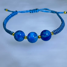 Load image into Gallery viewer, Apatite Handwoven Bracelet 蓝磷灰手编手链
