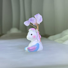 Load image into Gallery viewer, White Pony Amethyst Tree 白色小马紫水晶小树