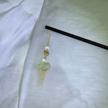 Load image into Gallery viewer, Green Jade Dragon Turtle Ebony Hair Pin 糯冰油青翡翠龙龟乌木发簪