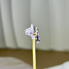 Load image into Gallery viewer, Swiss Blue Topaz Stud Earrings 瑞士蓝托帕石镶嵌银耳钉