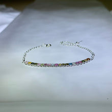 Load image into Gallery viewer, Rainbow Tourmaline Bracelet 彩虹碧玺镶嵌手链