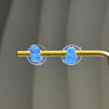 Load image into Gallery viewer, Aquamarine Raw Silver Stud Earrings 海蓝宝原石银耳钉