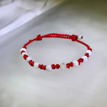Load image into Gallery viewer, Adjustable White Jade Handwoven Bracelet 白色翡翠圆珠可调节手编手链
