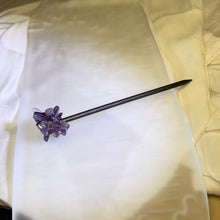 Load image into Gallery viewer, Amethyst Ebony Hair Stick 紫水晶黑檀木发簪