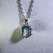 Load image into Gallery viewer, Larimar Pendant Necklace 海纹石镶嵌吊坠项链