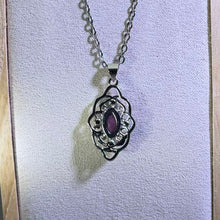 Load image into Gallery viewer, Pink Ruby Pendant Necklace 粉色红宝石镶嵌吊坠项链
