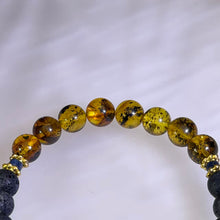 Load image into Gallery viewer, Amber Lava Beaded Bracelet 琥珀火山石手串