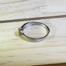 Load image into Gallery viewer, 925 Silver Pink Tourmaline Adjustable Ring 粉色碧玺镶嵌银戒指