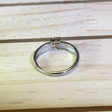 Load image into Gallery viewer, 925 Silver Pink Tourmaline Adjustable Ring 粉色碧玺镶嵌银戒指