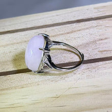 Load image into Gallery viewer, 925 Silver Purple Kunzite Adjustable Ring 紫锂辉镶嵌银戒指