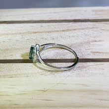 Load image into Gallery viewer, 925 Silver Blue Tourmaline Adjustable Ring 蓝色碧玺镶嵌银戒指