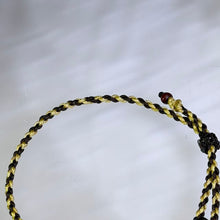 Load image into Gallery viewer, Milky Yellow Jade Adjustable Handwoven Bracelet 奶黄色翡翠可调节手编手绳