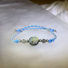 Load image into Gallery viewer, Labradorite Adjustable Handwoven Bracelet 拉长石灰月光石可调节手编手链