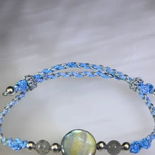 Load image into Gallery viewer, Labradorite Adjustable Handwoven Bracelet 拉长石灰月光石可调节手编手链